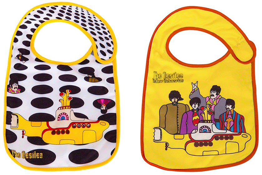 (image for) SET OF 2 YELLOW SUBMARINE BIBS