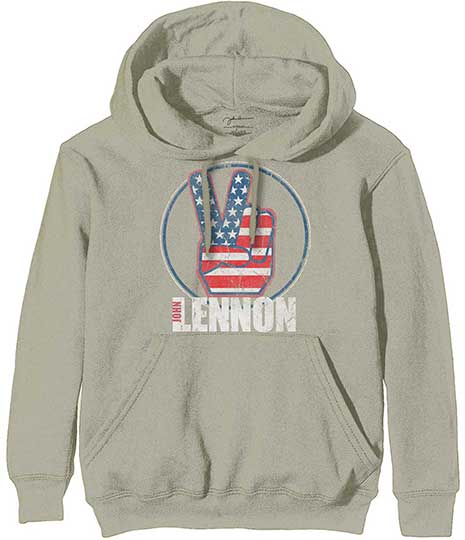 (image for) JOHN LENNON UNISEX PEACE SIGN HOODIE