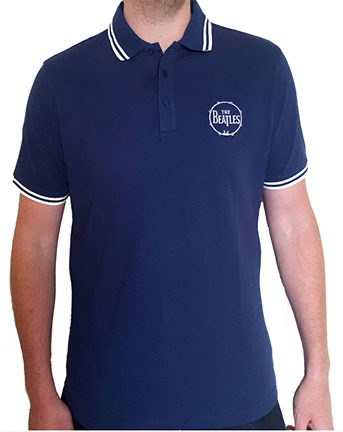 (image for) BEATLES NAVY UNISEX POLO WITH DRUM LOGO