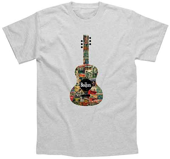 (image for) BEATLES GUITAR GREY TEE