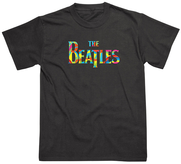 (image for) BEATLES RAINBOW LOGO BLACK TEE - XXL Only