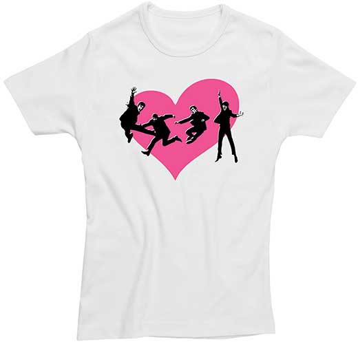 (image for) LADIES BEATLES PINK HEART TEE