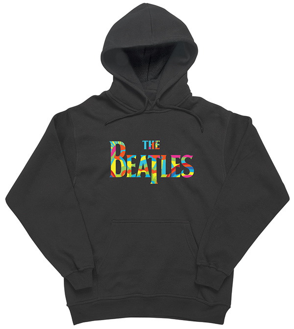 (image for) BEATLES RAINBOW LOGO BLACK HOODIE