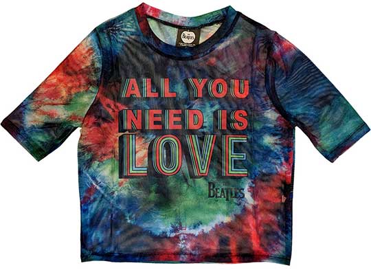 (image for) MICRO MESH LADIES ALL YOU NEED IS LOVE CROP TOP 