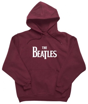 (image for) BEATLES LOGO MAROON HOODIE - XXL Only - Last One