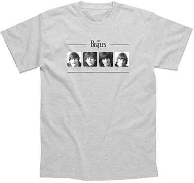 (image for) BEATLES 1966 PORTRAITS LT. GREY TEE - Last One