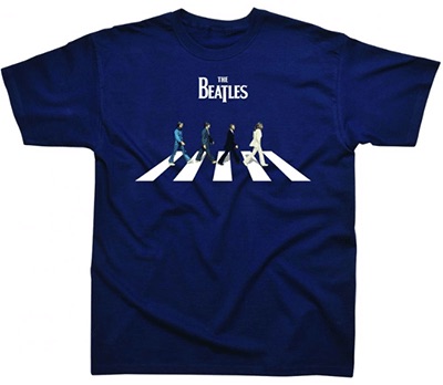(image for) BEATLES ABBEY ROAD NAVY TEE