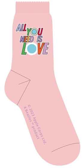 (image for) LADIES ALL YOU NEED IS LOVE PINK SOCKS