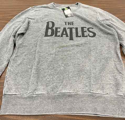 (image for) BEATLES DROP T LOGO GREY SWEATSHIRT