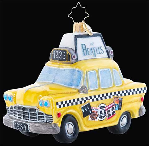 (image for) EARLY BEATLES IMAGES TAXI ORNAMENT