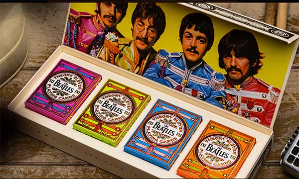 (image for) BEATLES PREMIUM PLAYING CARDS - BOX SET OF 4