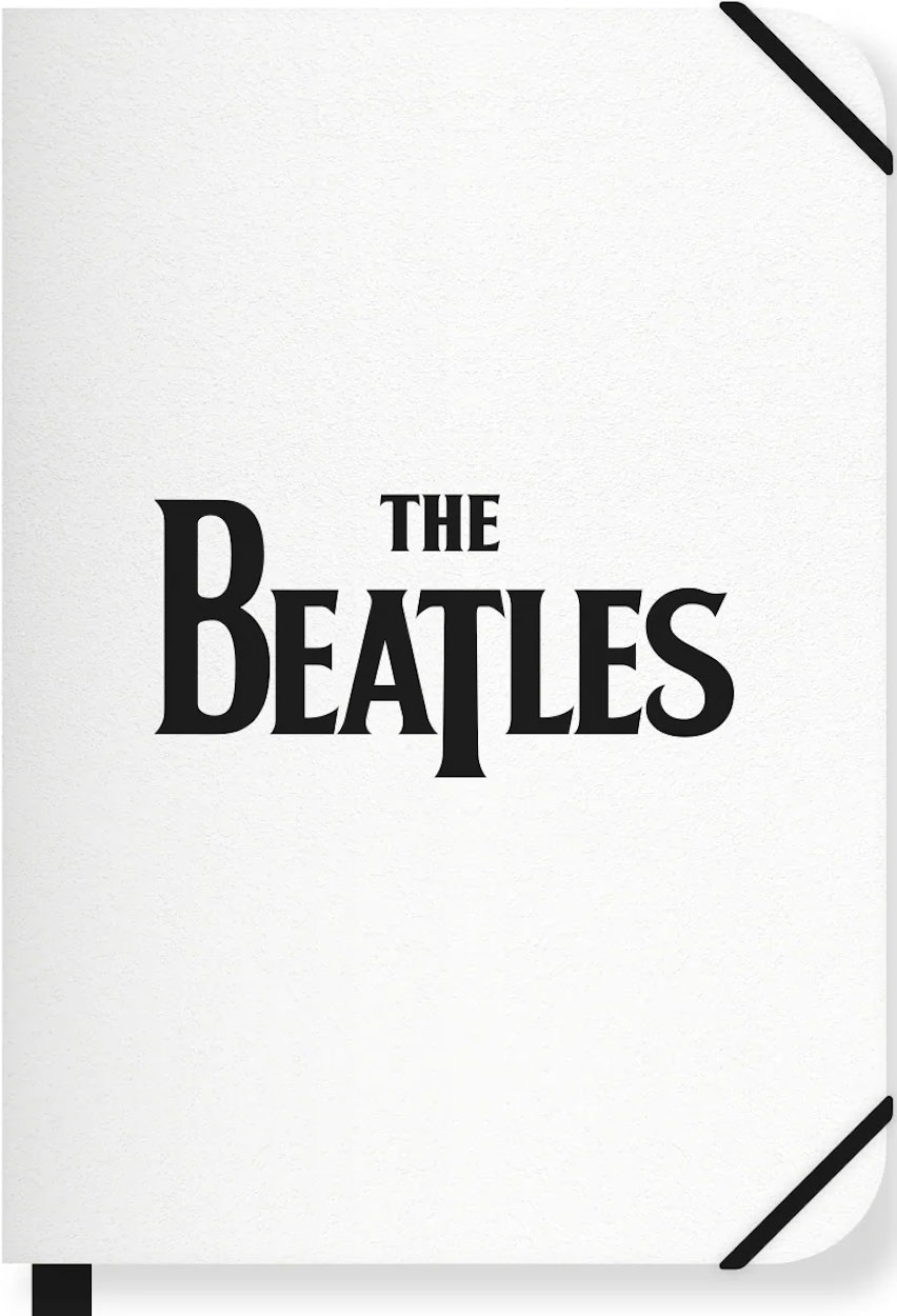 (image for) THE BEATLES LOGO SOFT COVER WHITE NOTEBOOK